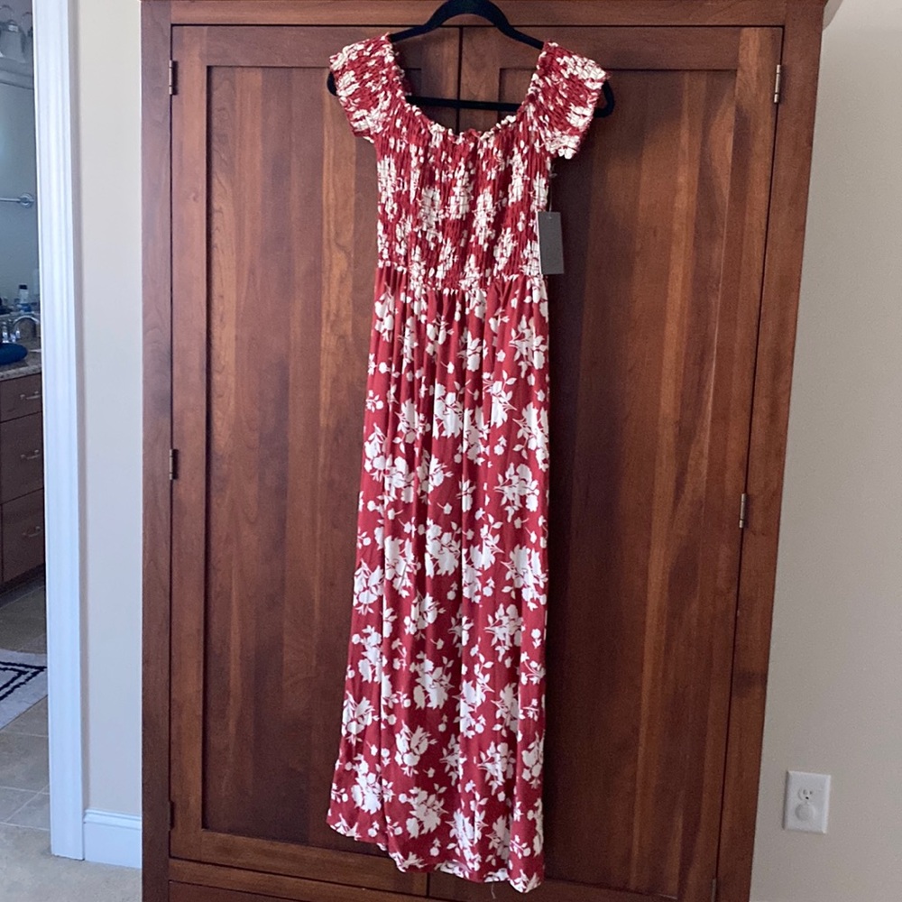Lark + Grey off the shoulder dress
